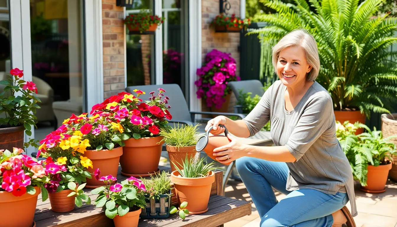 outdoor plants in pots ideas